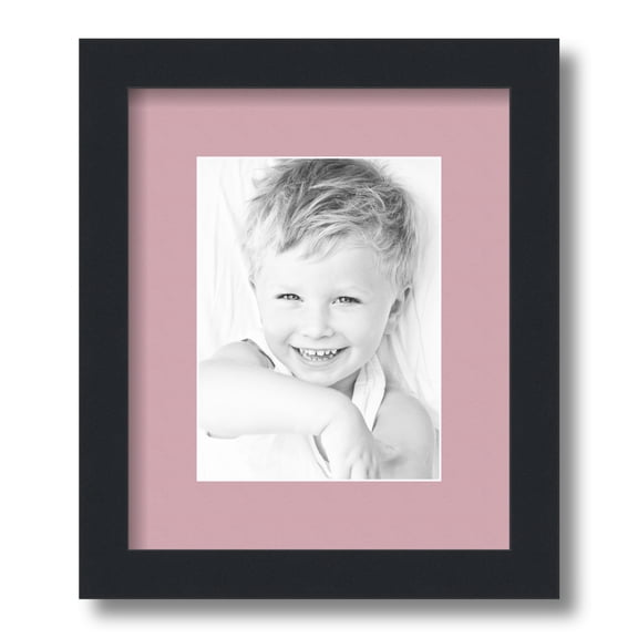 ArtToFrames 10x12" Matted Picture Frame with 6x8" Single Mat Photo Opening Framed in 1.25" Satin Black and 2" Seashell Mat (FWM-3926-10x12)