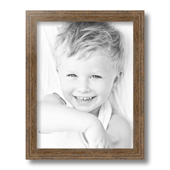 ArtToFrames 10x13 Inch Brown Picture Frame, This Brown Wood Poster Frame is Great for Your Art or Photos, Comes with Regular Glass (4717)