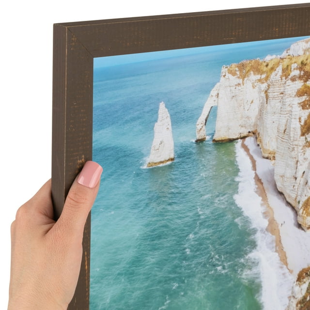 ArtToFrames 10x13 Inch Oak Picture Frame, This Brown Wood Poster Frame is Great for Your Art or Photos, Comes with Regular Glass (4742)