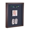 thumbnail image 1 of ArtToFrames 10x13 Inch Shadow Box Picture Frame, with a Verlinga Brown 1 Wide Shadowbox frame and Blue Jay Mat Backing (4656), 1 of 7