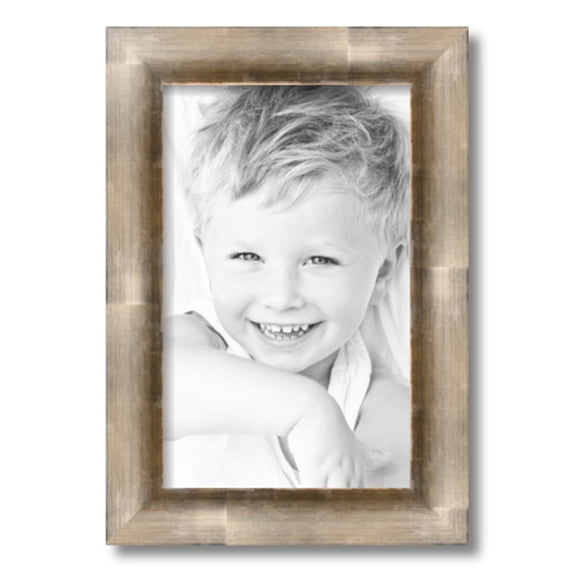 ArtToFrames 10x16" Antique Silver Picture Frame, Silver Wood Poster Frame, with Regular Glass and 2 (FBPL-4944)