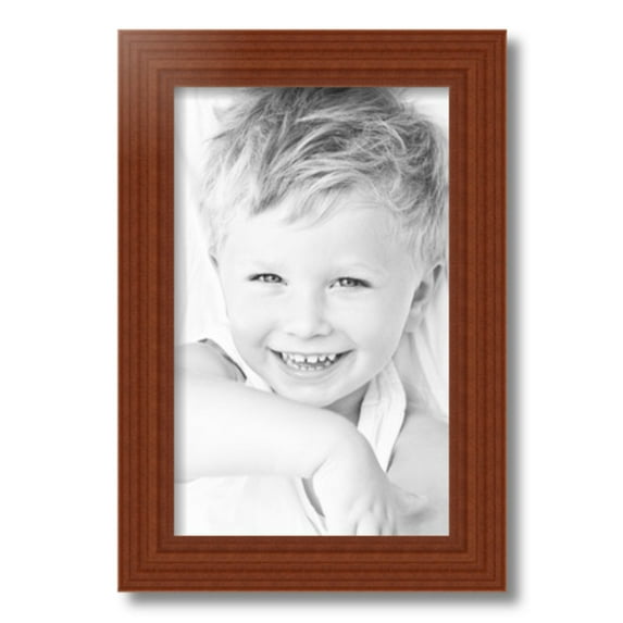 ArtToFrames 10x16" Honey Picture Frame, Brown Wood Poster Frame, with Regular Glass and 2 (FBPL-4349)