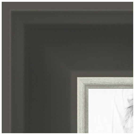 ArtToFrames 10x16 inch Black Velvet with Silver Wide Picture Frame, Black MDF Poster Frame (4693)