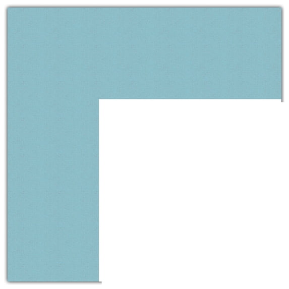 ArtToFrames 10x18" French Blue Custom Mat for Picture Frame with Opening for 6x14" Photos. Mat Only, Frame Not Included (MAT-158)