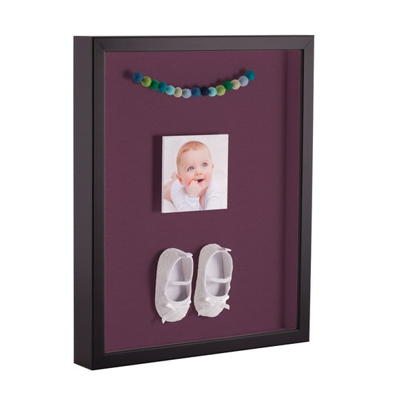 ArtToFrames 10x20 Inch Shadow Box Picture Frame, with a Satin Black Tall 1 Wide Shadowbox frame and Ruby Mat Backing (4654)