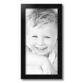 thumbnail image 1 of ArtToFrames 10x20" Satin Black Double Step Lip Picture Frame, Black Wood Poster Frame, with Regular Glass and Foam Backing 3/16 inch (FBPL-1418), 1 of 5