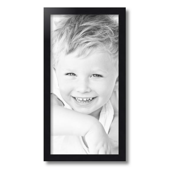 ArtToFrames 10x20 inch Satin Black Picture Frame, Black 10" x 20" Wood Poster Frame (WOM-4654) 1234