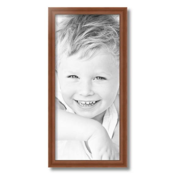 ArtToFrames 10x22" Painted Dark Orange Picture Frame, Red Wood Poster Frame, with Regular Acrylic and 2 (FBPL-4950)