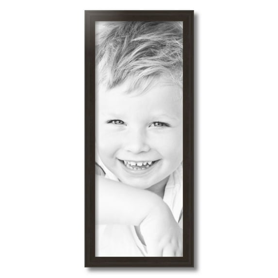 ArtToFrames 10x26" Brown Picture Frame, Brown Wood Poster Frame, with Regular Acrylic and Foam Backing 3/16 inch (FBPL-4886)