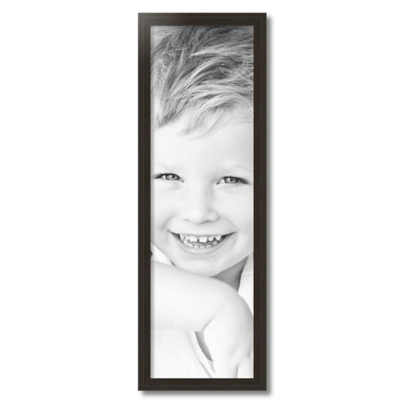 ArtToFrames 10x33" Brown Picture Frame, Brown Wood Poster Frame, with Regular Acrylic and 2 (FBPL-4886)