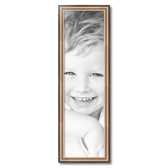 ArtToFrames 10" x 35" Anique Silver Picture Frame, 10x35 inch Silver Wood Poster Frame (WOM-4964)