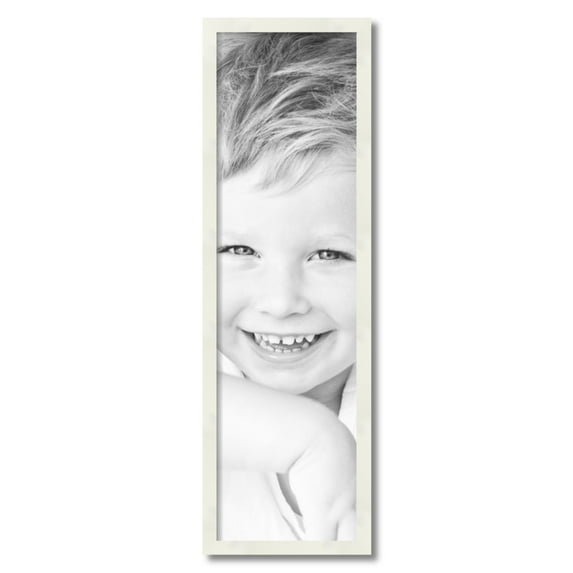 ArtToFrames 10x35" White Picture Frame, White Wood Poster Frame, with Regular Acrylic and 2 (FBPL-5140)