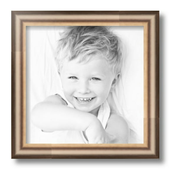ArtToFrames 11" x 11" Anique Silver Picture Frame, 11x11 inch Silver Wood Poster Frame (WOM-4964)