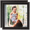 thumbnail image 1 of ArtToFrames 11" x 11" Black Engraved Edges Picture Frame, 11x11 inch Black Wood Poster Frame (WOM-4055), 2 Pack, 1 of 7