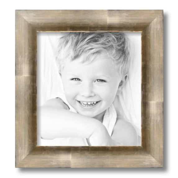 ArtToFrames 11" x 12" Antique Silver Picture Frame, 11x12 inch Silver Wood Poster Frame (WOM-4944)