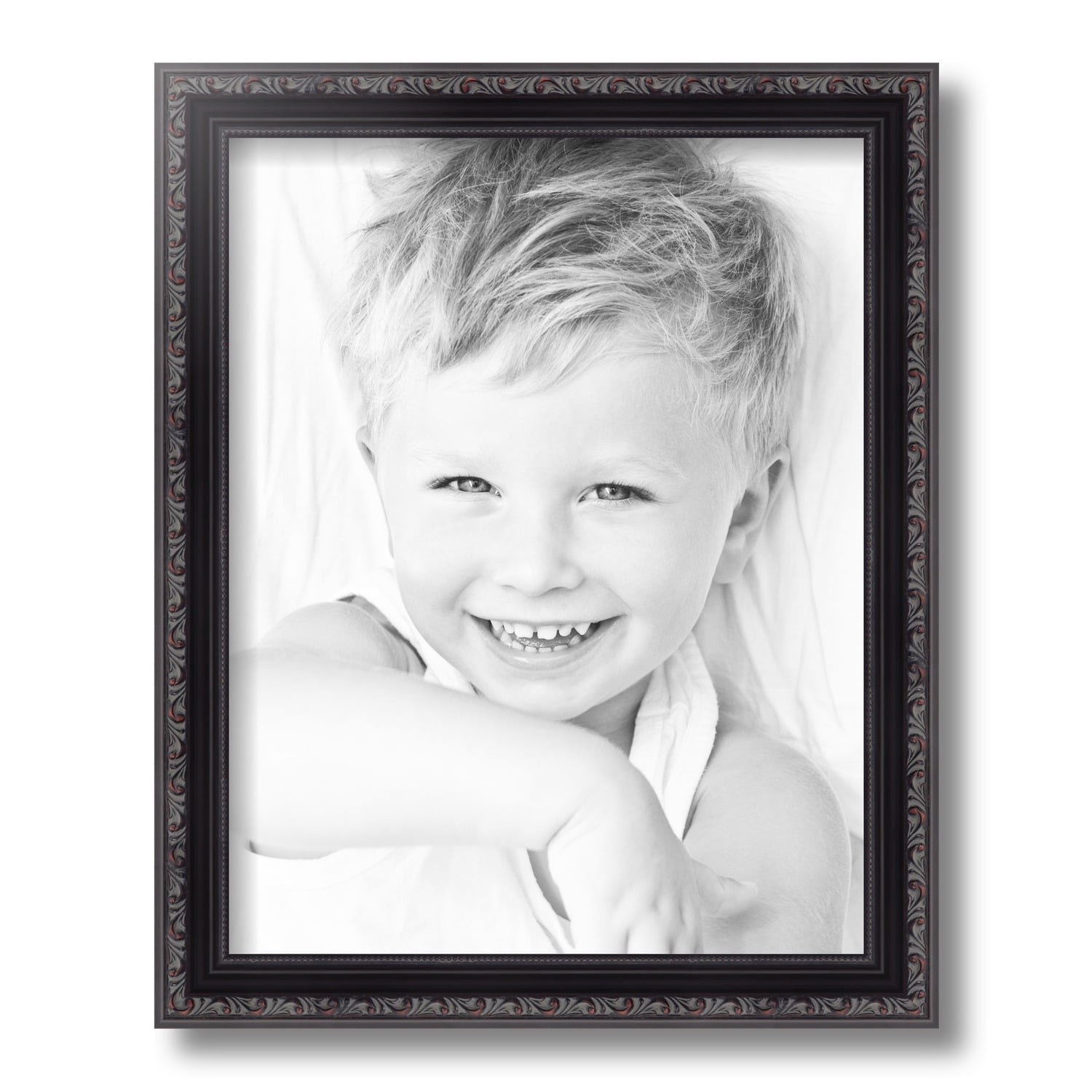 ArtToFrames 11" x 14" Black Picture Frame, 11x14 inch Black Wood Poster Frame (WOM-4625)
