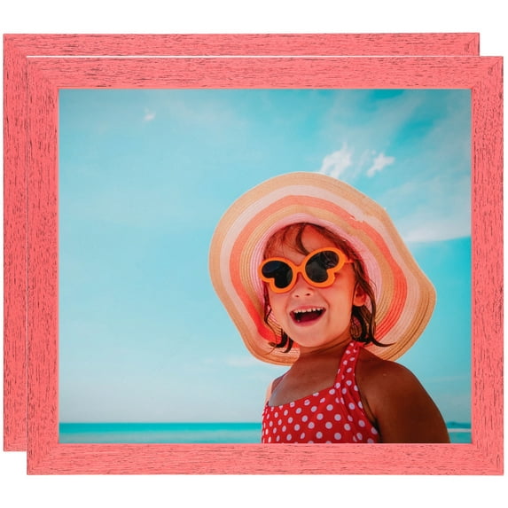 ArtToFrames 11" x 14" Pink Picture Frame, 11x14 inch Pink Wood Poster Frame (WOM-4431), 2 Pack