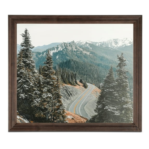 ArtToFrames 11" x 14" Walnut Picture Frame, 11x14 inch Brown Wood Poster Frame (WOM-4094), 1 Pack