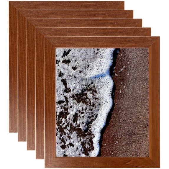 ArtToFrames 11" x 14" Walnut Picture Frame, 11x14 inch Brown Wood Poster Frame (WOM-4296), 5 Pack