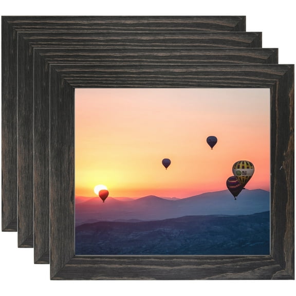 ArtToFrames 11" x 17" Black Picture Frame, 11x17 inch Black Wood Poster Frame (WOM-4288), 4 Pack