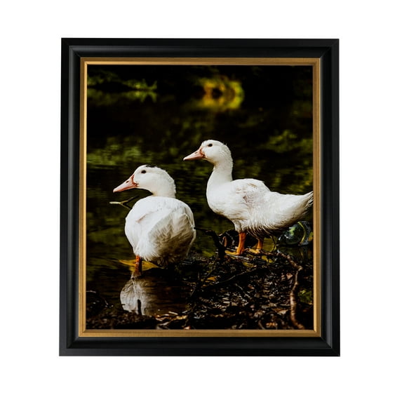ArtToFrames 11" x 17" Black Velvet with Gold - 1.25 Picture Frame, 11x17 inch Black MDF Poster Frame (WOM-4690), 1 Pack