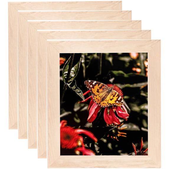 ArtToFrames 11" x 17" Clear Stain Picture Frame, 11x17 inch White Wood Poster Frame (WOM-4290), 5 Pack
