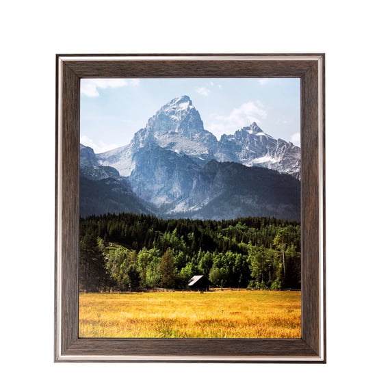 ArtToFrames 11" x 17" Contrast Grey Picture Frame, 11x17 inch Gray Wood Poster Frame (WOM-4930), 1 Pack