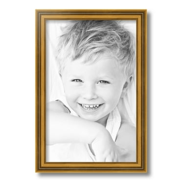 ArtToFrames 11" x 17" Gold Step Picture Frame, 11x17 inch Gold Wood Poster Frame (WOM-4548)