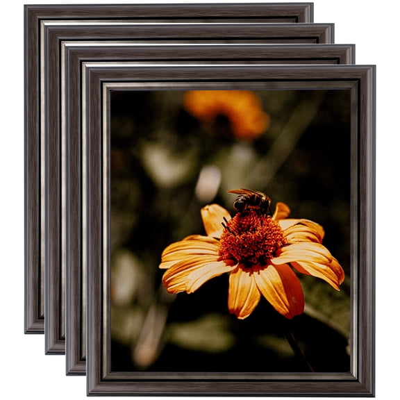 ArtToFrames 11" x 17" Grey and Black Picture Frame, 11x17 inch Gray MDF Poster Frame (WOM-4448), 4 Pack