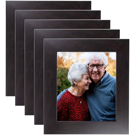 ArtToFrames 11" x 17" Wide Dark Walnut Picture Frame, 11x17 inch Brown Wood Poster Frame (WOM-4823), 5 Pack
