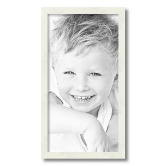ArtToFrames 11" x 21" White Picture Frame, 11x21 inch White Wood Poster Frame (WOM-5140)