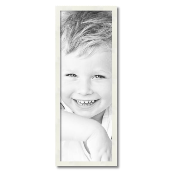 ArtToFrames 11" x 31" White Picture Frame, 11x31 inch White Wood Poster Frame (WOM-5140)