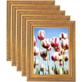 thumbnail image 1 of ArtToFrames 11" x 34" Wide Gold with Green Tones Picture Frame, 11x34 inch Gold Wood Poster Frame (WOM-5078), 5 Pack, 1 of 6