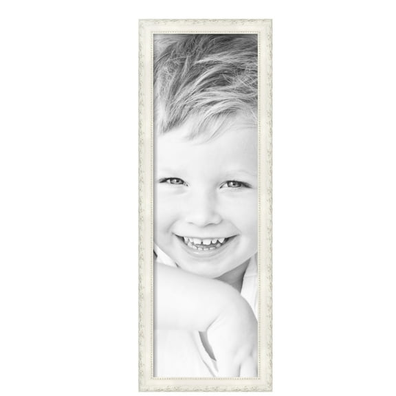 ArtToFrames 11" x 35" Classic White Picture Frame, 11x35 inch White Wood Poster Frame (WOM-5004), Pack