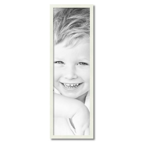 ArtToFrames 11" x 37" White Picture Frame, 11x37 inch White Wood Poster Frame (WOM-5138)