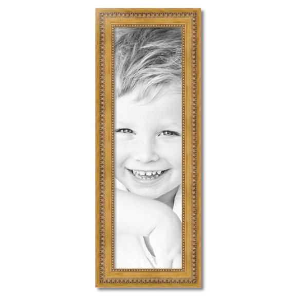 ArtToFrames 11" x 38" Gold Picture Frame, 11x38 inch Gold Wood Poster Frame (WOM-4166)