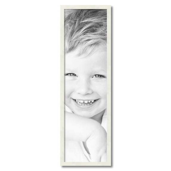 ArtToFrames 11" x 38" White Picture Frame, 11x38 inch White Wood Poster Frame (WOM-5140)