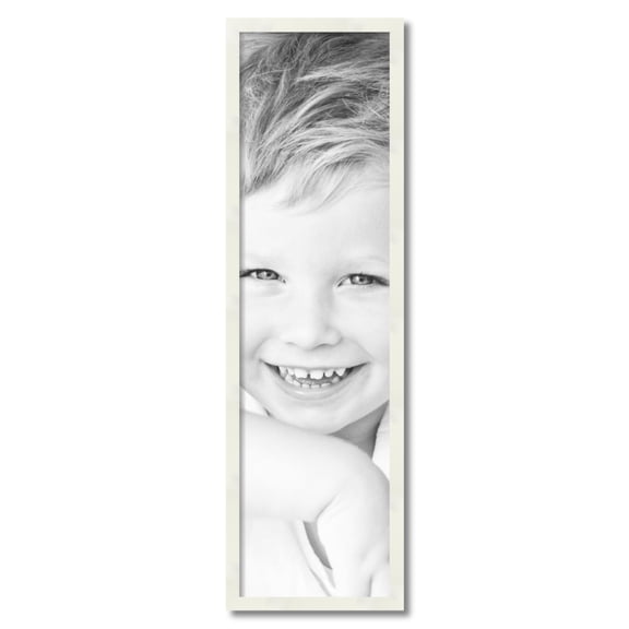 ArtToFrames 11" x 40" White Picture Frame, 11x40 inch White Wood Poster Frame (WOM-5140)