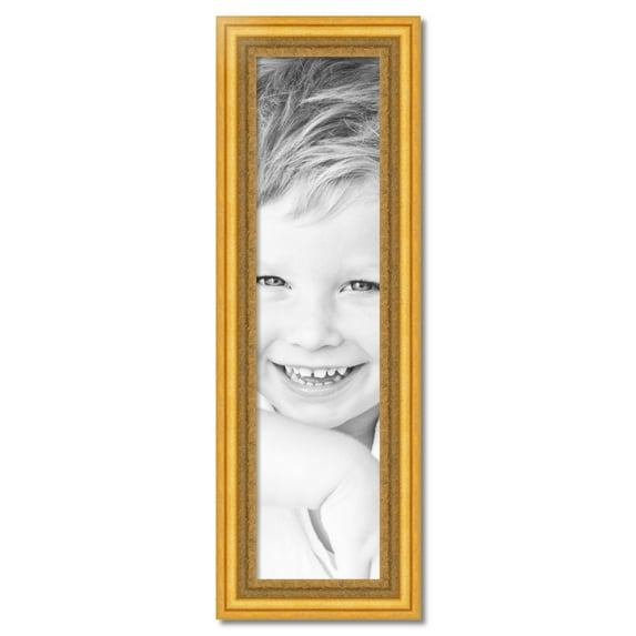 ArtToFrames 11" x 45" Traditional (real) Gold Leaf Picture Frame, 11x45 inch Gold Wood Poster Frame (WOM-4528)