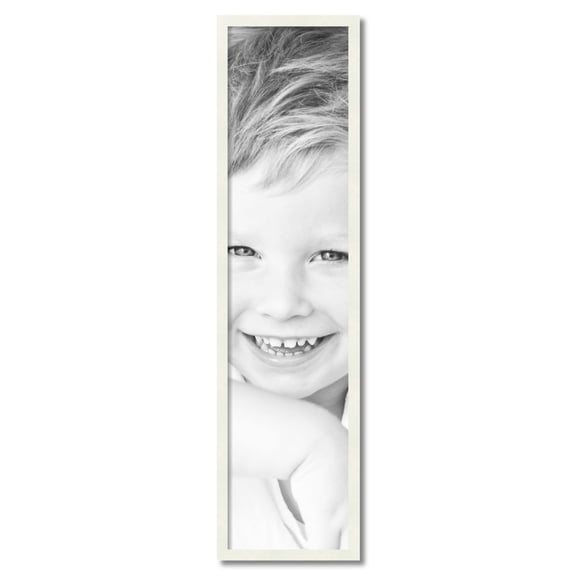 ArtToFrames 11" x 46" White Picture Frame, 11x46 inch White Wood Poster Frame (WOM-5138)