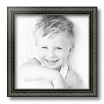 ArtToFrames 11x11 inch Antique Black Picture Frame, Black 11" x 11" Wood Poster Frame (WOM-5106) 1234