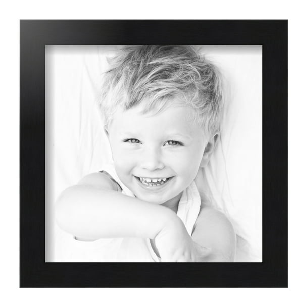 ArtToFrames 11x11 inch Black Steel Picture Frame, Black MDF Poster Frame (4639)