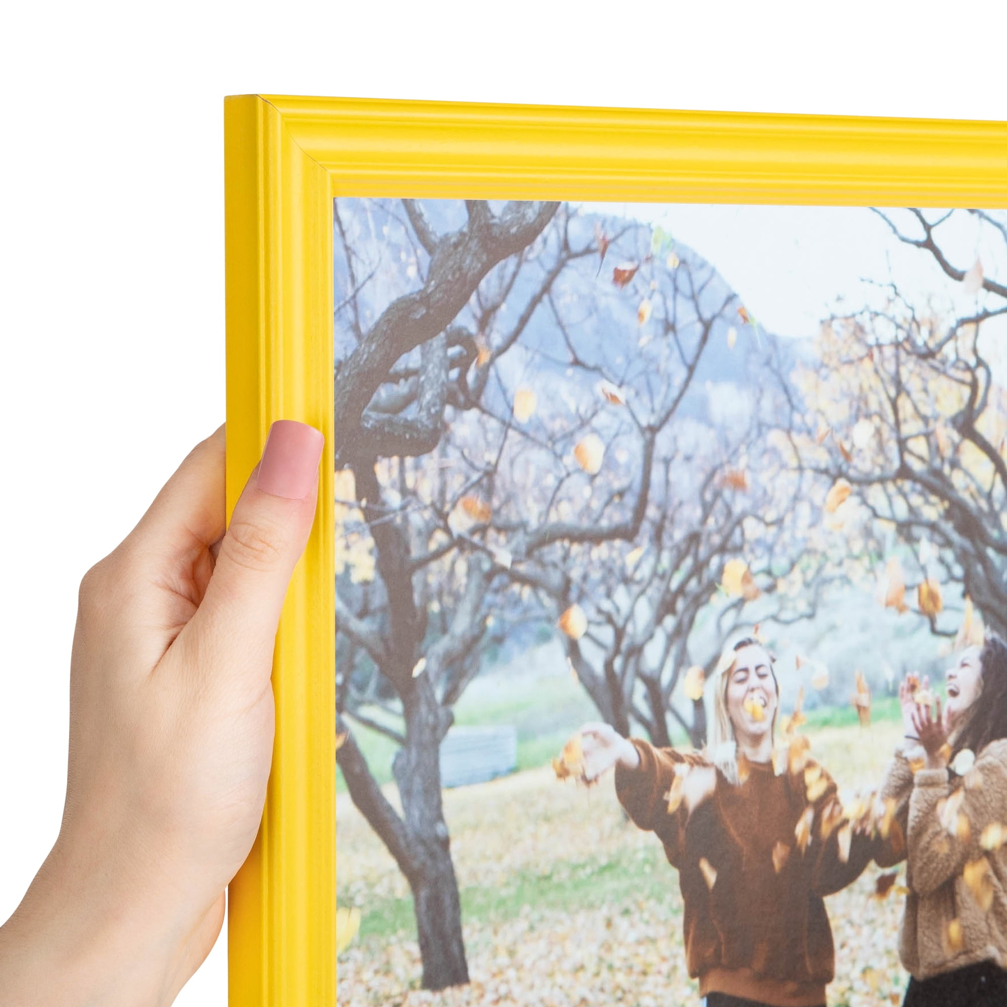 ArtToFrames 4x7 inch Yellow Picture Frame, Yellow Wood Poster Frame (4483), Size: 4 x 7