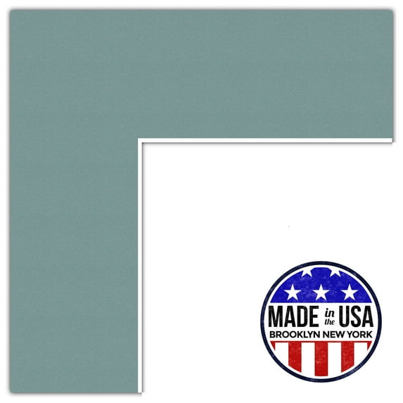 ArtToFrames 11x12" Nile Green Custom Mat for Picture Frame with Opening for 7x8" Photos. Mat Only, Frame Not Included (MAT-209)