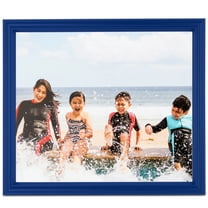 ArtToFrames 11x14" Blue Picture Frame, Blue Wood Poster Frame, with Regular Glass and Foam Backing 3/16 inch (FBPL-4158)