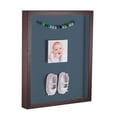 thumbnail image 1 of ArtToFrames 11x14 Inch Shadow Box Picture Frame, with a Verlinga Brown 1 Wide Shadowbox frame and Dutch Blue Mat Backing (4656), 1 of 7