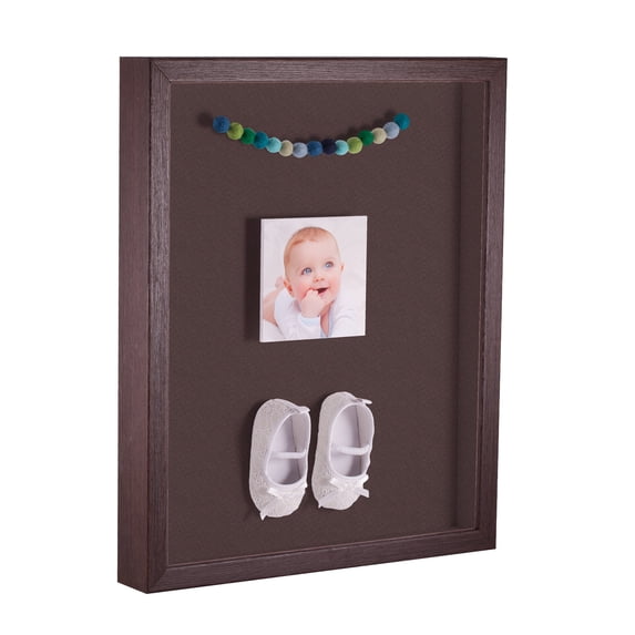 ArtToFrames 11x14 Inch Shadow Box Picture Frame, with a Verlinga Brown 1 Wide Shadowbox frame and Peat Mat Backing (4656)