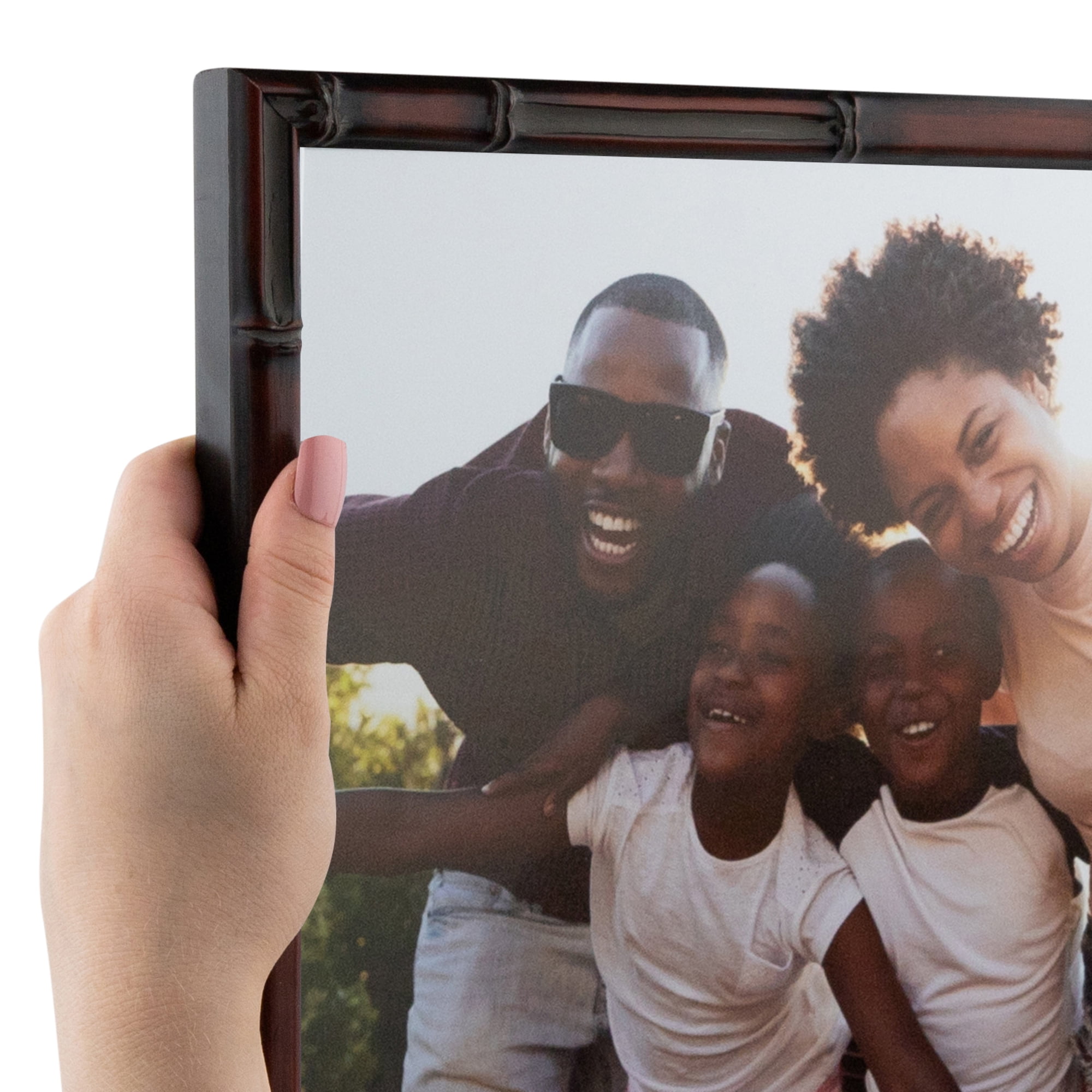 ArtToFrames 11x14 Inch Walnut Bamboo Picture Frame, This Brown Wood Poster Frame is Great for Your Art or Photos, Comes with Regular Glass (4874)