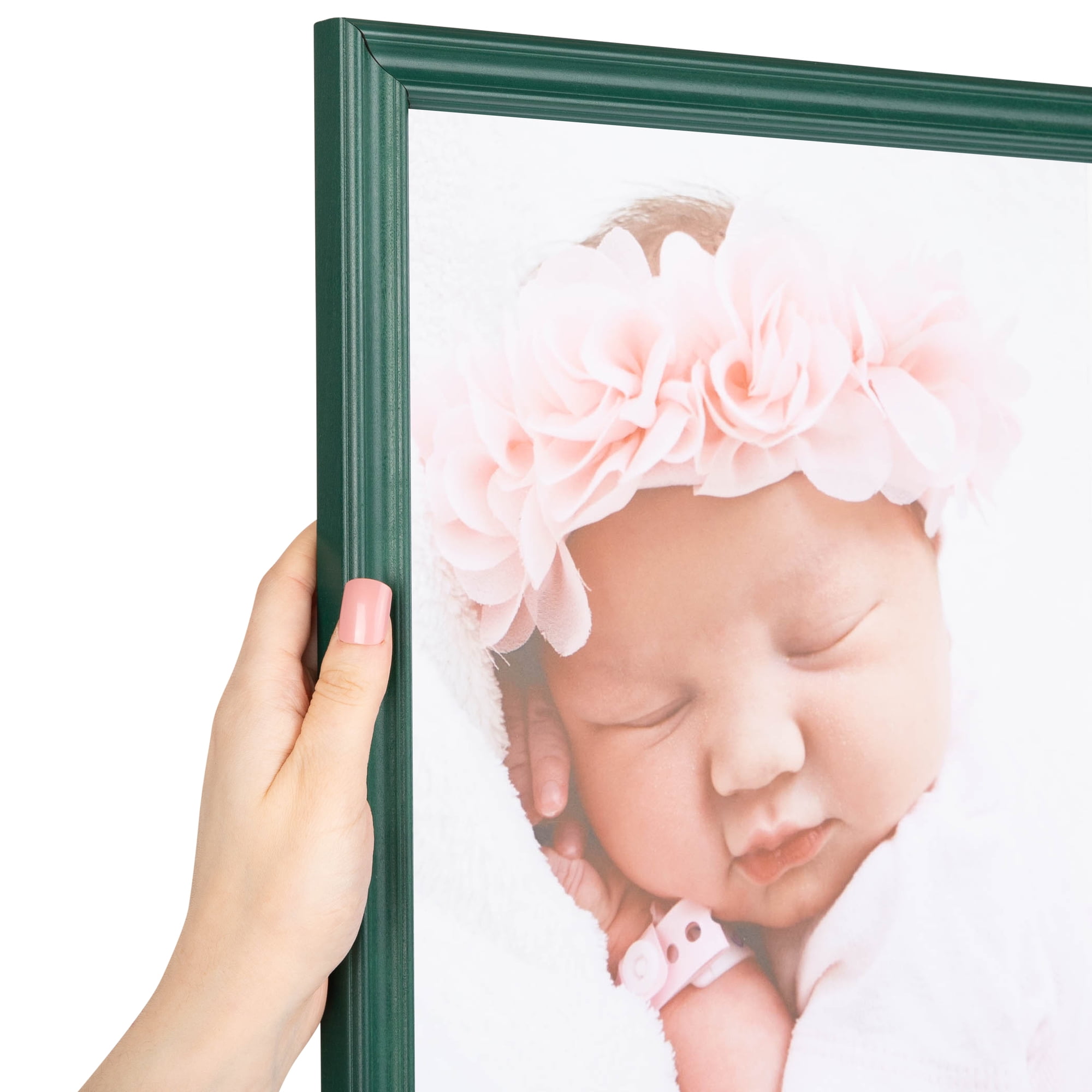 ArtToFrames 11x15 inch Green Picture Frame, Green Wood Poster Frame