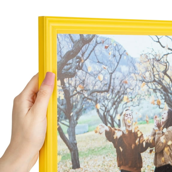 ArtToFrames 11x15 inch Yellow Picture Frame, Yellow Wood Poster Frame (4265)